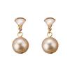 Pendientes de concha de perla de imitación Shijia de moda de lujo accesibles de Europa y América, pendientes de nicho elegantes, retro, sencillos y exquisitos de alta gama.