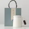Taza de té personal, cultural y creativa, de cerámica, con separación de agua para oficina, taza de empresa