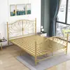 Cama de hierro popular estilo nórdico ins, cama de princesa minimalista moderna, cama de hierro forjado engrosada, cama individual/doble, cama con marco de hierro de 1.5 m