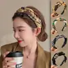 Diadema de moda para mujer con corona alta y borde ancho, Diadema retorcida, Nuevo accesorio para el cabello de alta gama