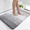 Alfombrilla Gruesa para Piso de Baño Transfronteriza, Imitación Cachemira, Antideslizante Absorbente de Agua para Entrada de Baño y WC, Alfombra de Gradiente para el Hogar