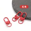 Hebilla pequeña de 3 puntos pintada de colores para puerta, hebilla colgante de cuentas DIY, hebilla giratoria en forma de U, accesorios para llavero, hebilla de resorte, hebilla para perro