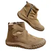 Botas Martin 2026 Outono Novo Cano Alto Couro Casual Tendência Sapatos Pretos Resistentes a Manchas Sapatos de Algodão Antiderrapantes Masculinos Botas de Couro Masculinas