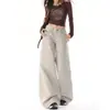 Jeans de diseño chic con bolsillos, ropa de mujer de moda, color albaricoque, tiro bajo, nuevo estilo, pantalones de otoño, jeans personalizados, hacen que las piernas parezcan más largas