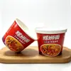 Cubo de Papel para Fideos Instantáneos de 998ml, Cubo de Papel para Fideos Caracol, Cubo de Papel para Fideos Amigo Viejo, Personalizable con Logo y Tapa