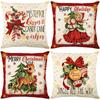 La Funda de Almohada Navideña Más Popular de Amazon Funda de Almohada de Lino con Estampado de Muñeco de Nieve Navideño Decoración Festiva Funda para Cojín de Sofá