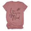 El amor es todo lo que necesitas Amazon eBay sitio independiente camiseta casual y cómoda para mujer cuello redondo manga corta