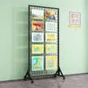 Estante Móvil Rejilla de Malla Estante de Exhibición de Joyería Estante de Almacenamiento de Malla Estante de Pie Estante de Almacenamiento de Trabajos de Jardín de Infancia