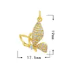 Accesorios para joyería DIY colgante de circonita microincrustada accesorios para collar serie Mariposa Libélula baño de oro de 18 quilates