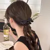 Diadema Negra con Lazo para Mujer Accesorios para el Cabello Bajo Bola Estilo Nuevo 2025 Lazo Pequeño Fragante para Cola de Caballo Cuerda para el Cabello Tocado