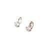 Brincos Nalan de Prata de Lei S925 com Diamante Solitário de Seis Garras Design de Nicho Joias de Orelha para Mulheres M05189