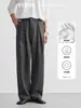 Pantalones de hombre de pierna ancha con doble pliegue, nueva colección otoño 2026, corte holgado, pierna recta, adecuados para el trabajo y el uso casual