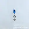 Brinco Pingente G23 Titânio Liga de Titânio Astmf-136 Zircônia Redonda Única Marquise Piercing Labial Stud de Titânio com Rosca Interna