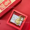 Chaveiro Pingente Cavalo da Fortuna Dourado 2026 com Folha de Ouro e Pingente de Cavalo de Ouro Puro Corrente de Celular do Zodíaco Pingente do Ano do Cavalo