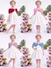 Nuevo Vestido Formal de Verano para Niñas con Bordado de Rosas, Vestido Infantil, Suministro Transfronterizo Exclusivo, Directo del Fabricante, Vestido de Fiesta