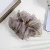 Grampo de Banana Fofo de Rede Estilo Coreano Acessório de Cabelo Versátil Elegante para Mulheres Clipe Plissado Gradiente para Rabo de Cavalo Ornamento de Cabelo para Penteados na Parte de Trás da Cabeça