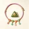 Pulseira de Corda Colorida do Festival do Barco Dragão Corda Vermelha Tecida à Mão Infantil Bebê Pequeno Zongzi Corda de Mão Presente de Lote Festival de Maio