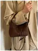 Bolso cuadrado pequeño esmerilado de otoño e invierno, bolso de hombro simple y retro, diseño de nicho, bolso de axila de alta gama, bolso de mano