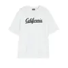 Camiseta Talla Grande Estampada Manga Corta Cuello Redondo Verano Letra Coreana Holgada t Corta para Hombre Tendencia Top de Media Manga