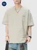 Roupa Masculina Muqiu 2026 Verão Nova Camiseta Fresca de Manga Curta Masculina Estampa Loose Fit Manga Meia Manga Camisa Básica
