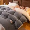 Manta de Forro Polar de Cordero Doble Cara Edredón de Forro Polar Invierno Engrosado Cálido Edredón de Invierno Ropa de Cama Primavera y Otoño Almacén Lightning Dormitorio