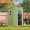 Cobertizo de herramientas simple para exteriores, Cuarto de almacenamiento para jardín en el patio, Casa modular para terraza, Casa móvil de chapa metálica con ventanas, Cuarto de servicio
