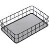 Cesta de almacenamiento de escritorio de hierro forjado, cesta de almacenamiento de refrigerios, cesta de almacenamiento, decoración de mesa, cesta de almacenamiento de libros, marco de almacenamiento de cosméticos