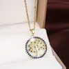 Collar con Colgante de Árbol de la Suerte Versátil y de Moda Diseño Creativo Cadena de Clavícula de Cobre Puro de Gama Alta Lujo Ligero Joyería al por Mayor