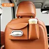 Bolsa de armazenamento para encosto de banco de carro, caixa de armazenamento para carro, caixa de lenços para carro multifuncional, bolsa de armazenamento suspensa para banco traseiro