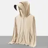 Chaqueta de Verano 2025 Nueva para Mujer con Protección Solar, Resistente a los Rayos UV, Capucha Desmontable, Ligera, Fresca y Transpirable, UPF50+