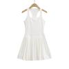Cl2589-25 Novo Estilo de Verão Menina Francesa Verão Esporte Roupa de Trabalho Casual Patchwork Colete Vestido Saia Curta