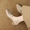 Zapatos retro estilo francés de piel suave Mary Jane con suelas gruesas y tacones robustos, una nueva colección primavera/otoño, versátiles zapatos de tacón bajo con punta fina para el trabajo, tacones altos para mujer