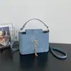 2026 Bolso de Caja Tejido a Rayas Nuevo, Bolso de Mano Retro Color-Blocking, Bolso de Hombro y Cruzado Estilo de Nicho de Gama Alta