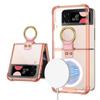 Funda protectora plegable con anillo magnético para Samsung ZFlip3, con carga inalámbrica Magsafe.