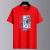 Camiseta de Manga Corta para Hombre, Verano 2026, Algodón Puro de Media Manga para Hombre, Holgada Casual, Top de Marca de Moda, Camiseta, Camiseta Básica