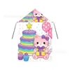 Fiesta de Cumpleaños Hecha a Medida de Fábrica Elementos de Pastel de Cumpleaños Capa Linda Pequeña Capa Estampada con Capucha con Cordón