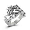 Anillo de Estilo Chino con Llama Abierta y Patrón de Dragón Retro Hip-Hop Plata Tailandesa Moderno Personalidad para Hombre Dominante Anillo con Patrón de Dragón