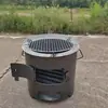 Fogão de Chapa de Aço Espessa, Fogão a Lenha, Fogão a Carvão, Fogão para Cozinhar Chá, Churrasqueira Externa, Fogão a Carvão Multifuncional Doméstico para Cozinhar