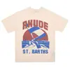 Ropa de Alta Calidad para Parejas de Estilo Urbano Holgada y Oversize Marca de Moda Americana Estampada Yyzp Rhude Camiseta de Manga Corta