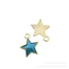 Llavero de aleación de estrella multicolor con esmalte, cadena para teléfono, collar, pulsera, pendientes, colgante DIY, adorno colgante, joyería
