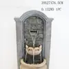 Fuente de agua geométrica minimalista moderna con luces para uso interior, elemento de agua circulante para recibidor y sala de estar, pieza decorativa humidificadora