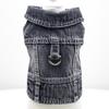 Colete Jeans para Cães de Porte Pequeno e Médio Roupas de Tração para Cães Uso Duplo no Peito e Costas Roupas para Pernas de Teddy Novas para Primavera, Verão, Outono e Inverno