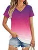 Transfronterizo 2024 Comercio Exterior Más Vendido Camiseta de Manga Corta para Mujer Estampado Digital 3D Bestseller Top Cuello en V Venta al por Mayor D Hecho Una Pieza