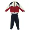 Uniforme de Escuela Primaria, Uniforme de Béisbol de Tres Piezas para Primavera y Otoño, Uniforme de Clase de Deportes de Primer Grado, Uniforme de Jardín de Infancia, Traje Rojo
