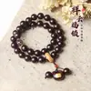 Pulseira de Bodhi de Jade Negro Tendência no TikTok, Amuleto da Sorte para o Ano de Nascimento, Contas de Oração Budistas Masculinas, Duplo Círculo de Mão, Presente Feminino