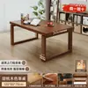 Solid wood dining table and chairs for home use, rectangular island table, partition table, large rectangular table, natural wood style home dining table