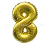 Globos Digitales Versión Americana de 32 pulgadas Globos de Película de Aluminio Oro Plata Decoración para Fiesta de Cumpleaños Boda Día de Año Nuevo Venta al por Mayor