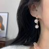 Açúcar Mascavo Popular Pérola Nó de Bambu Pequeno Fresco Brincos de Pérola Feitos à Mão Moda Luxo Leve Leve Exquisito