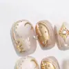 Reino Sagrado Luz DivinaPó de Espelho Mágico Glitter Fino Estilo Olho de Gato Flash Explosivo Artesanato Pesado Branqueamento Exquisito Unhas Curtas Feitas à Mão Usáveis