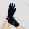 Luvas curtas de veludo dourado elástico outono e inverno à prova de frio luvas quentes acessórios para roupas de baile luvas